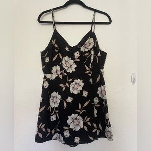 Lulu’s Magical Meadow Black Floral Skort Dress